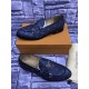 Louis Vuitton Blue-Royalty Men Shoes